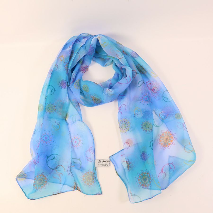 Salvatore Ferragamo 絲質Scarf絲巾-7