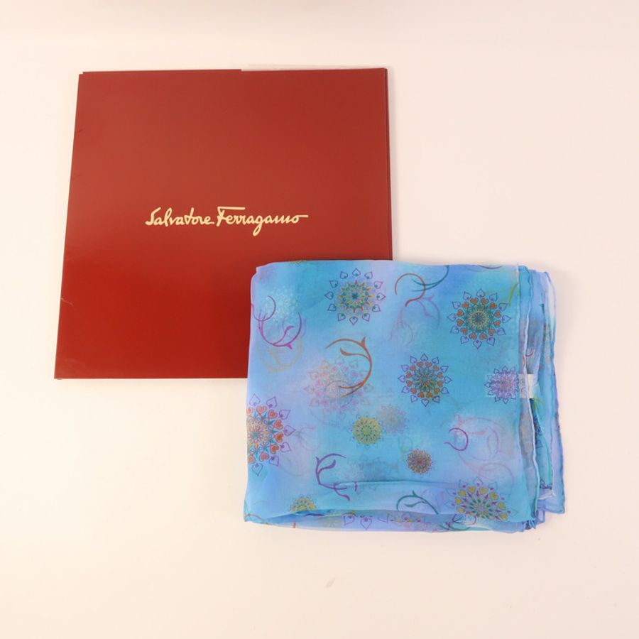 Salvatore Ferragamo 絲質Scarf絲巾-8