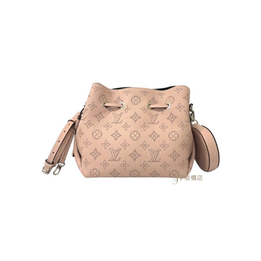 LV BELLA 粉色小牛皮雷射打孔束口水桶包 M57070-3
