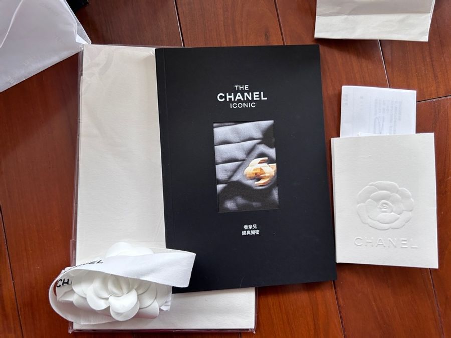 🪩 極難購入 Chanel classic flap mini handle 霧銀 荔枝牛皮 全新品-9