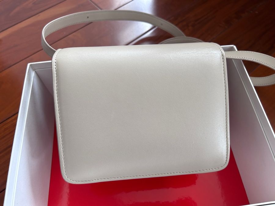 old Céline mini classic box皮 超美米灰色 9成新-3