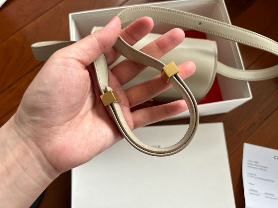 old Céline mini classic box皮 超美米灰色 9成新-7