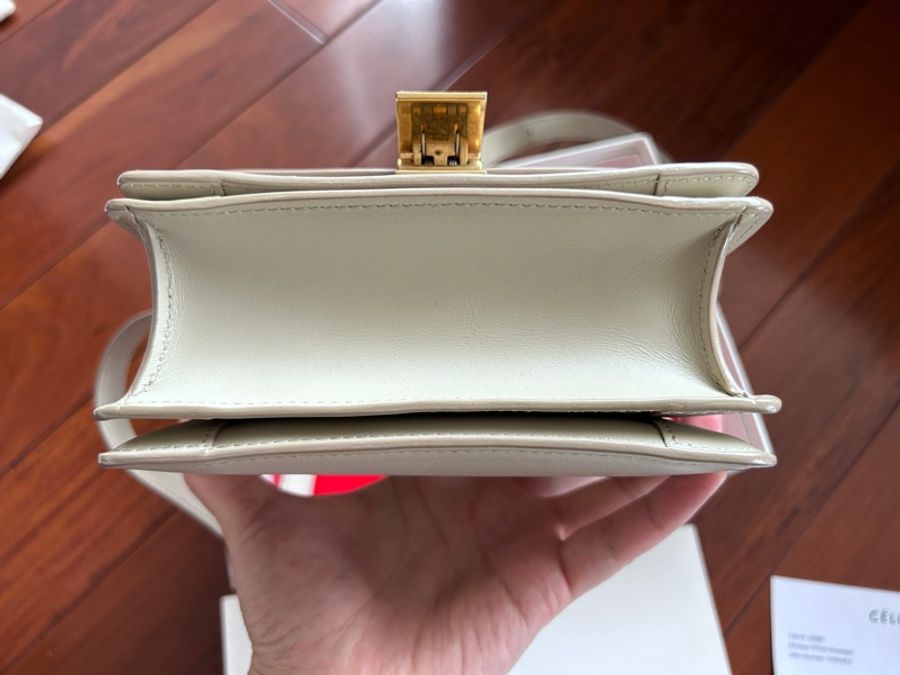 old Céline mini classic box皮 超美米灰色 9成新-9