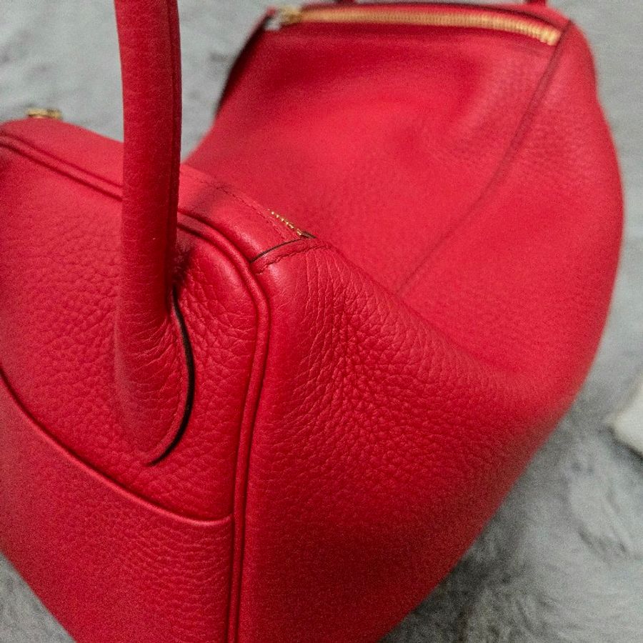 Hermes Lindy 愛馬仕 紅 金釦 Lindy26 Lindy 26-12
