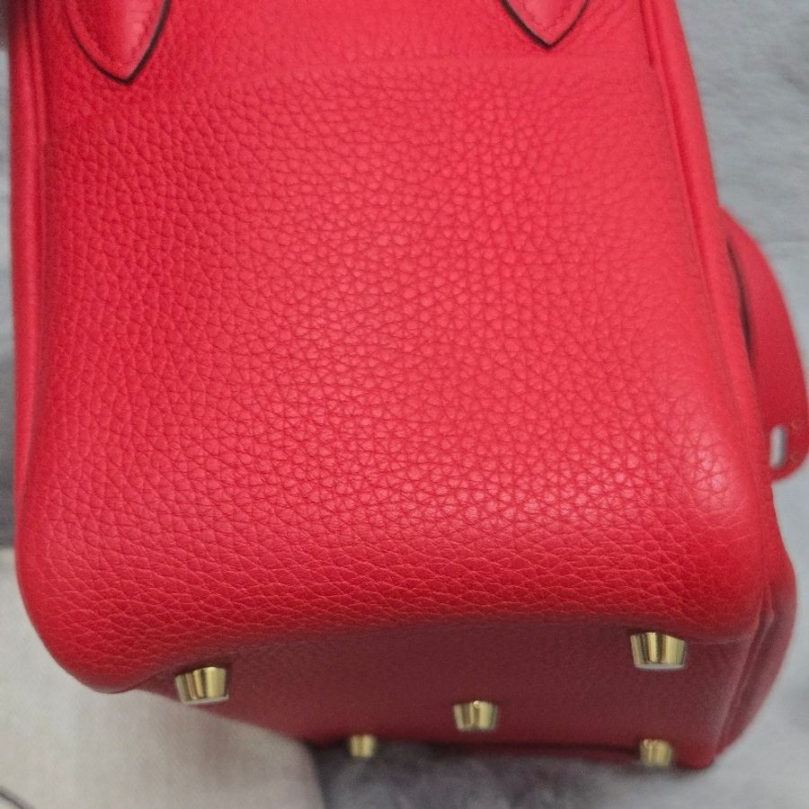 Hermes Lindy 愛馬仕 紅 金釦 Lindy26 Lindy 26-20