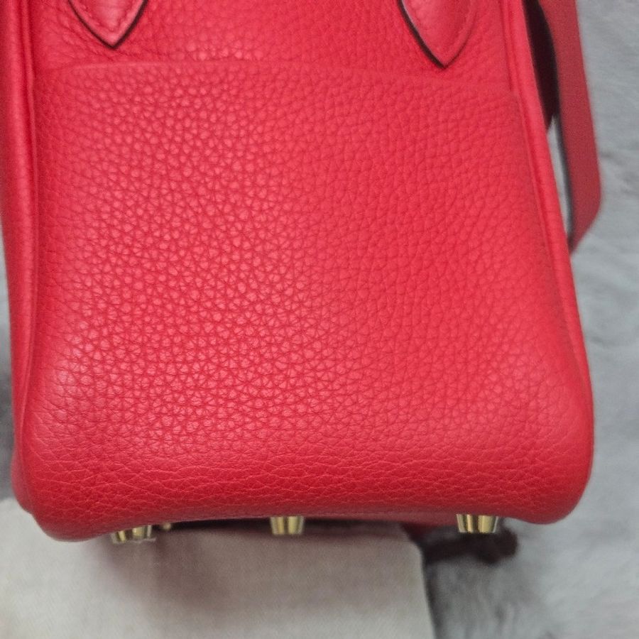 Hermes Lindy 愛馬仕 紅 金釦 Lindy26 Lindy 26-21