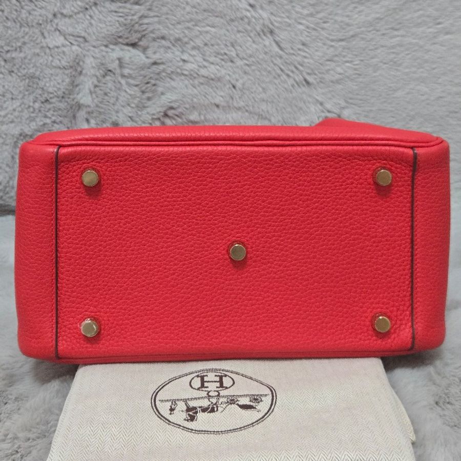 Hermes Lindy 愛馬仕 紅 金釦 Lindy26 Lindy 26-24
