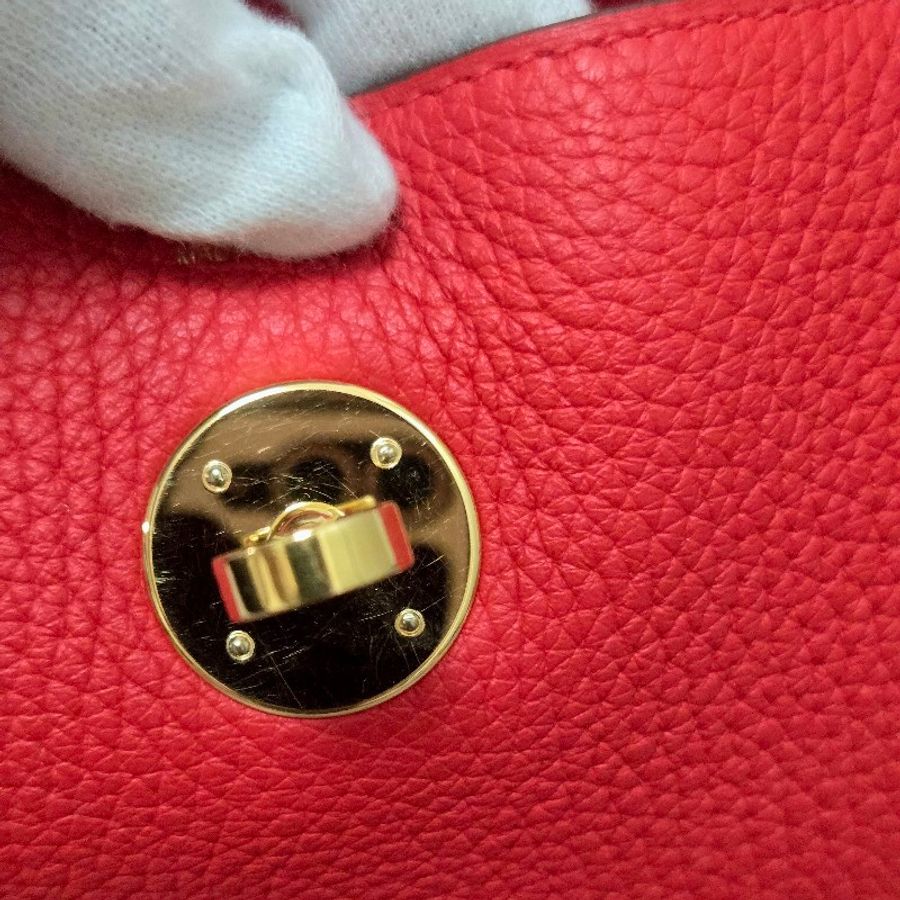 Hermes Lindy 愛馬仕 紅 金釦 Lindy26 Lindy 26-62