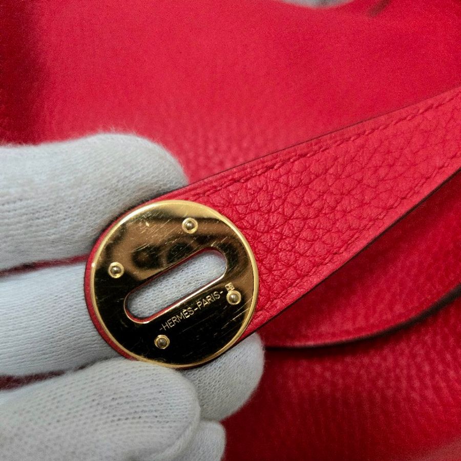 Hermes Lindy 愛馬仕 紅 金釦 Lindy26 Lindy 26-65