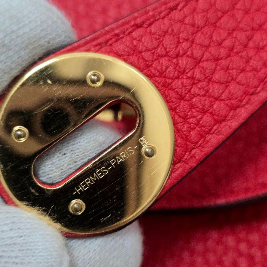 Hermes Lindy 愛馬仕 紅 金釦 Lindy26 Lindy 26-85