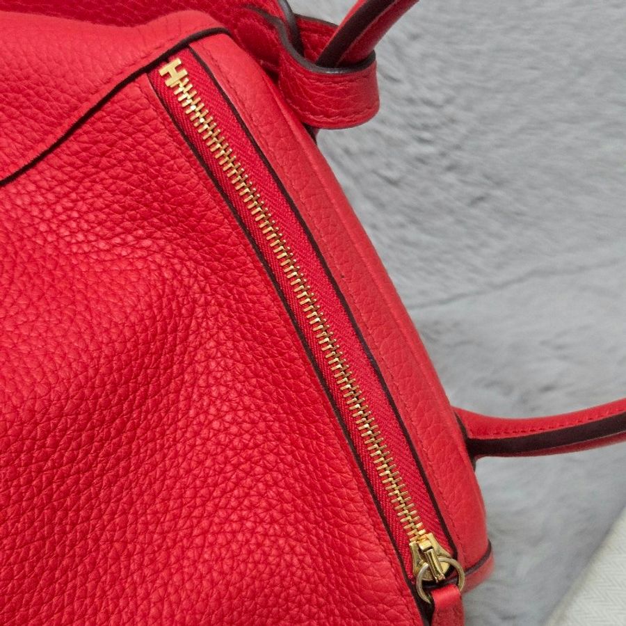 Hermes Lindy 愛馬仕 紅 金釦 Lindy26 Lindy 26-86