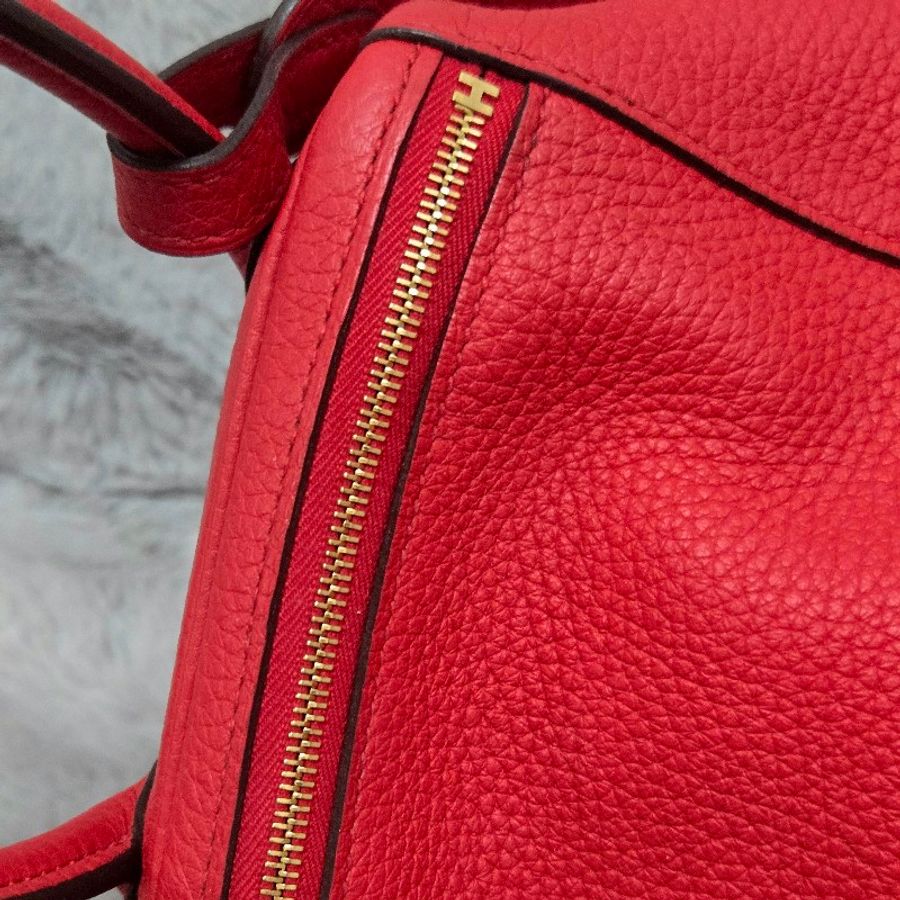 Hermes Lindy 愛馬仕 紅 金釦 Lindy26 Lindy 26-88