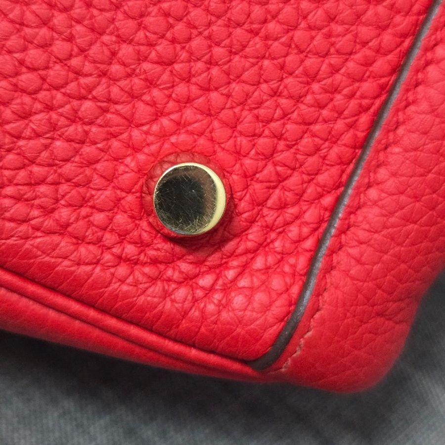 Hermes Lindy 愛馬仕 紅 金釦 Lindy26 Lindy 26-34