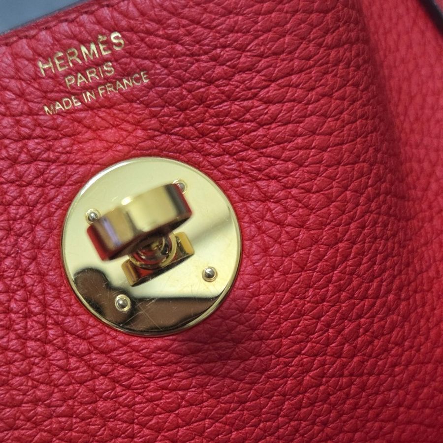 Hermes Lindy 愛馬仕 紅 金釦 Lindy26 Lindy 26-68