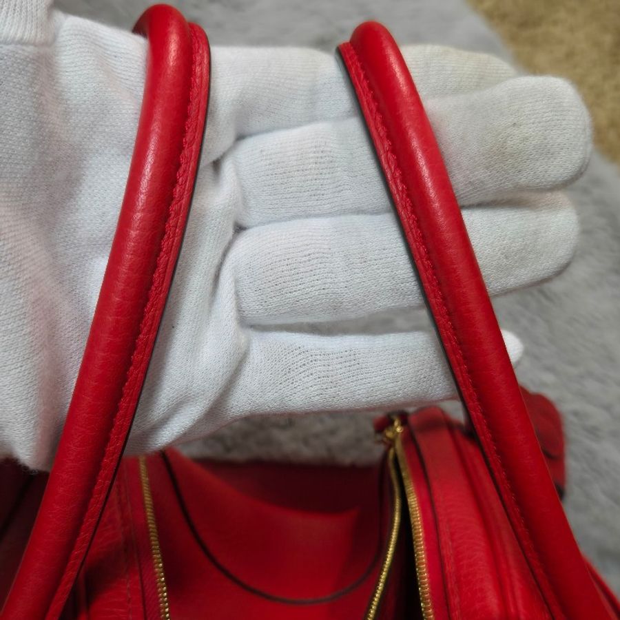 Hermes Lindy 愛馬仕 紅 金釦 Lindy26 Lindy 26-54