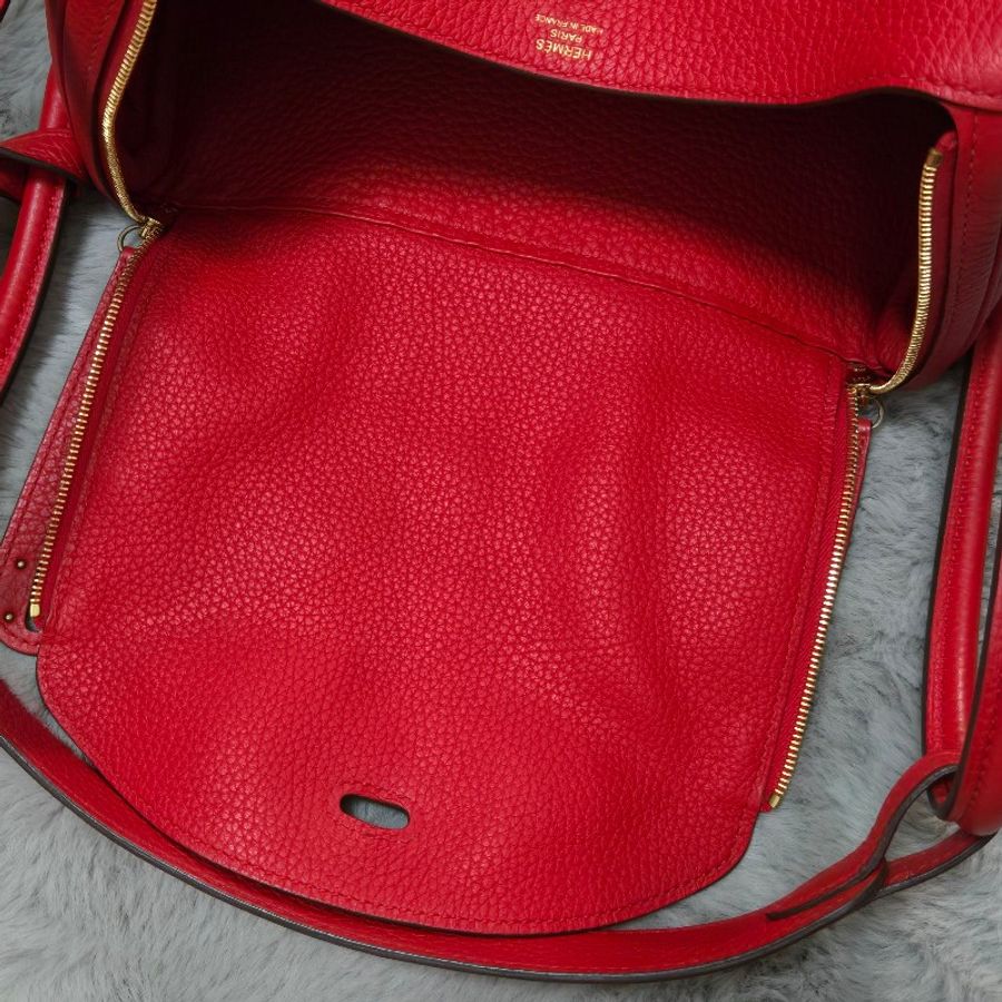 Hermes Lindy 愛馬仕 紅 金釦 Lindy26 Lindy 26-55