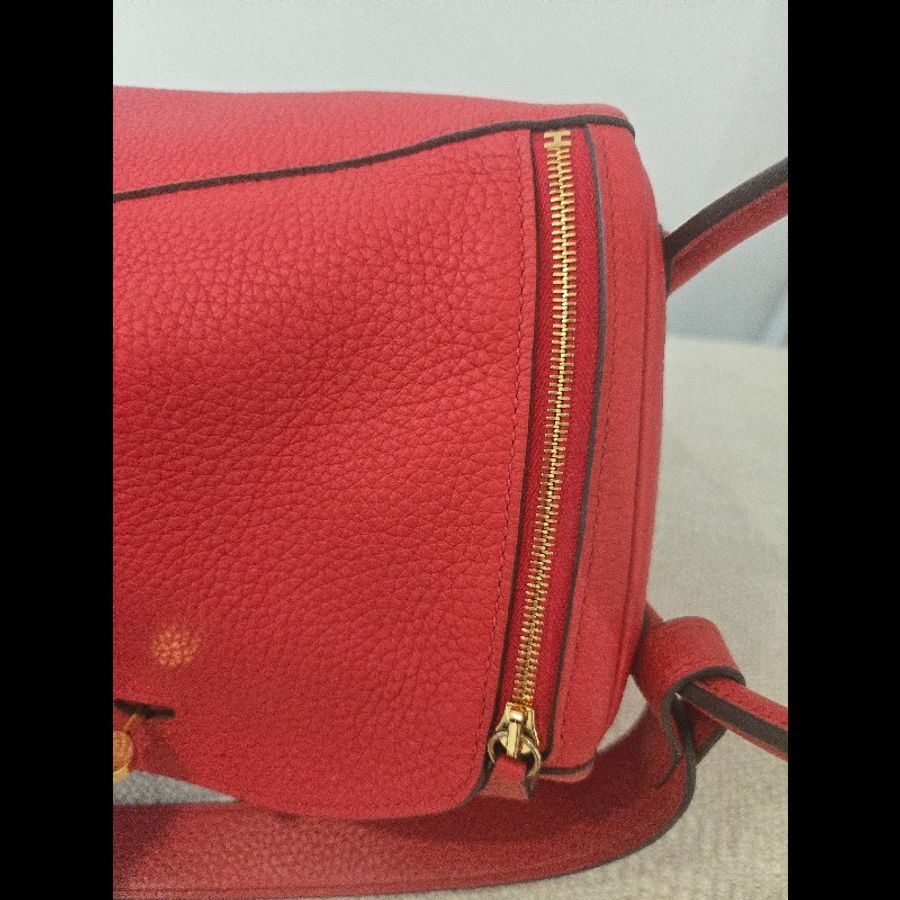 Hermes Lindy 愛馬仕 紅 金釦 Lindy26 Lindy 26-43