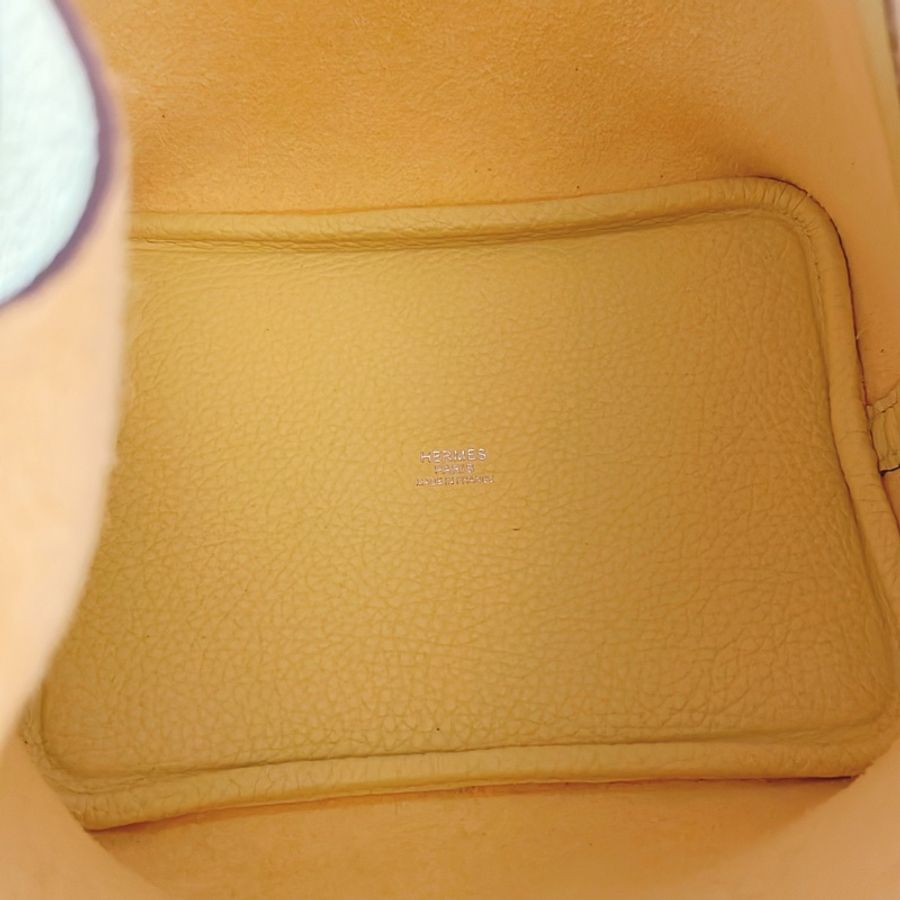 激甜出清附購證正本✨ 愛馬仕Hermes Picotin Lock 18 Bag菜籃子檸檬黃銀釦-17