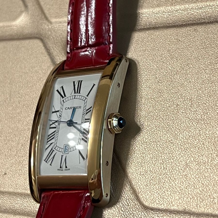 Cartier 美國坦克玫瑰金大型自動上鍊W2609156-10