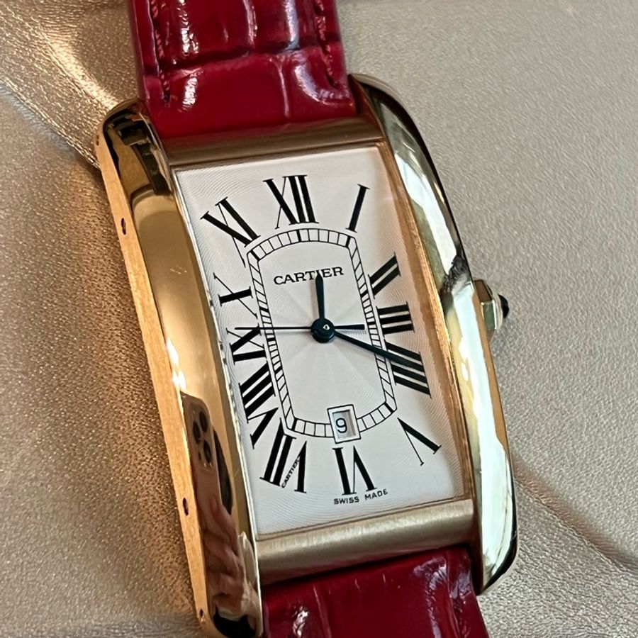 Cartier 美國坦克玫瑰金大型自動上鍊W2609156-11