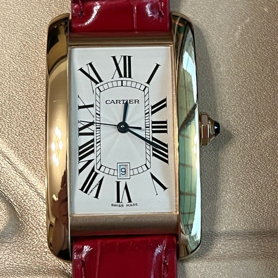 Cartier 美國坦克玫瑰金大型自動上鍊W2609156-22