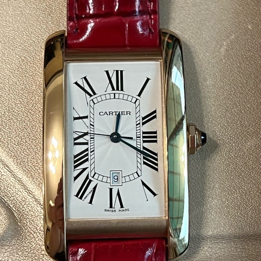 Cartier 美國坦克玫瑰金大型自動上鍊W2609156-23