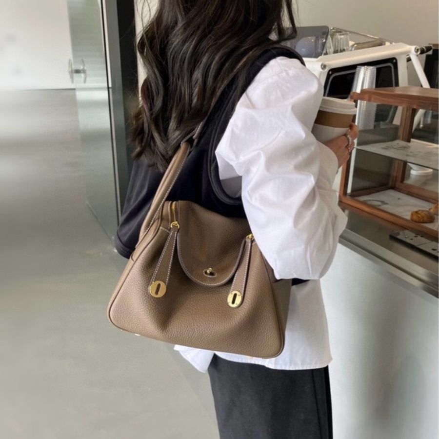 Hermes Lindy 26 大象灰 金扣-5