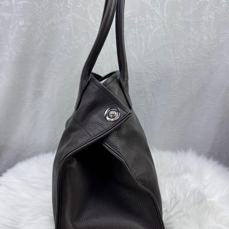 TOD'S牛皮皮革 Shoulder Bag銀扣肩背袋啡色-6