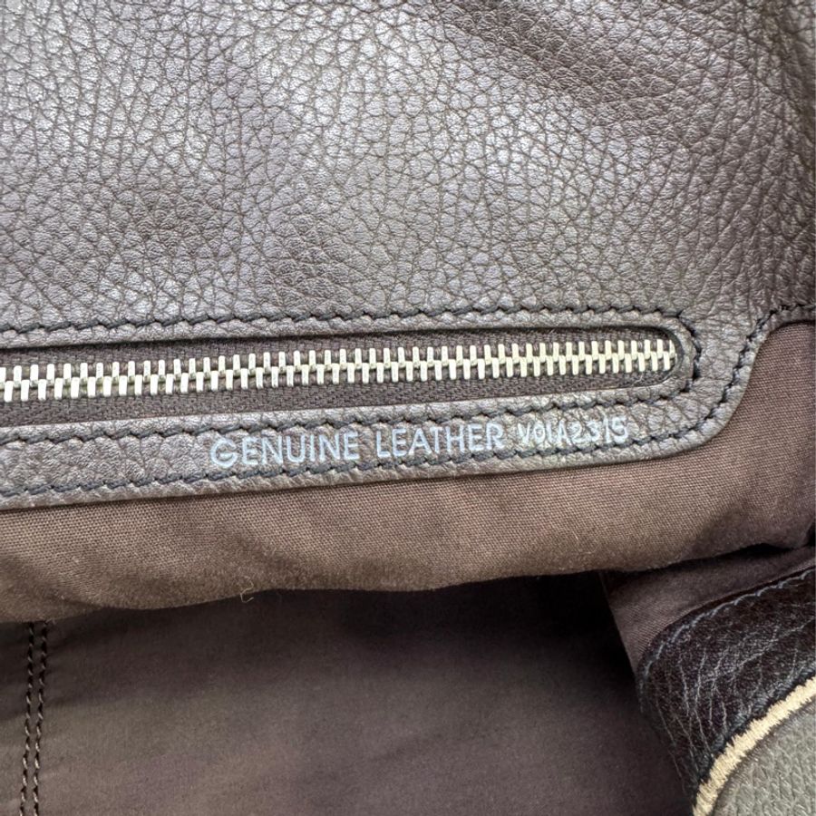 TOD'S牛皮皮革 Shoulder Bag銀扣肩背袋啡色-8