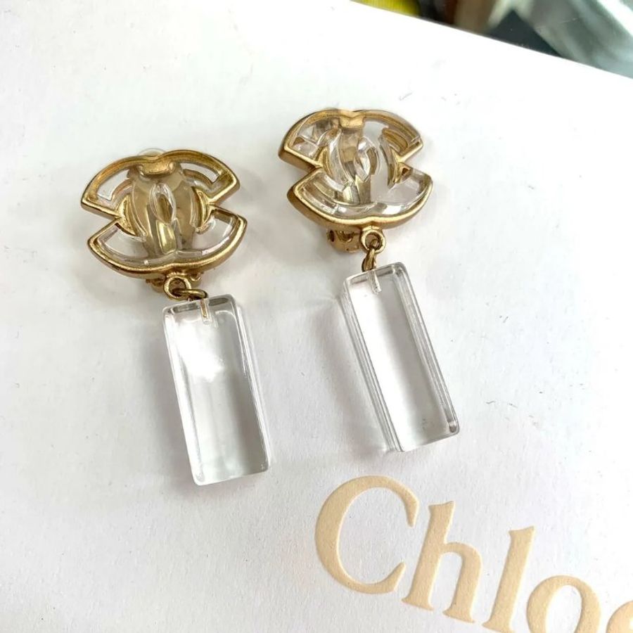 Chanel 中古品冰棒形耳墜耳夾-8