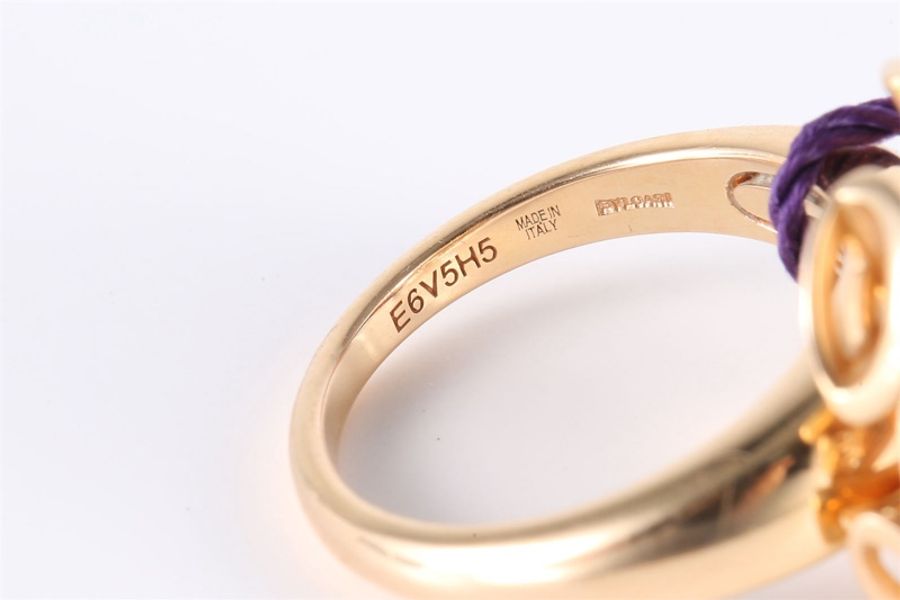 BVLGARI(寶格麗) 18K玫瑰金 鑽石 玫瑰金 diva dream 多扇子半鑽戒指 fiorever 詠綻花 18K-4