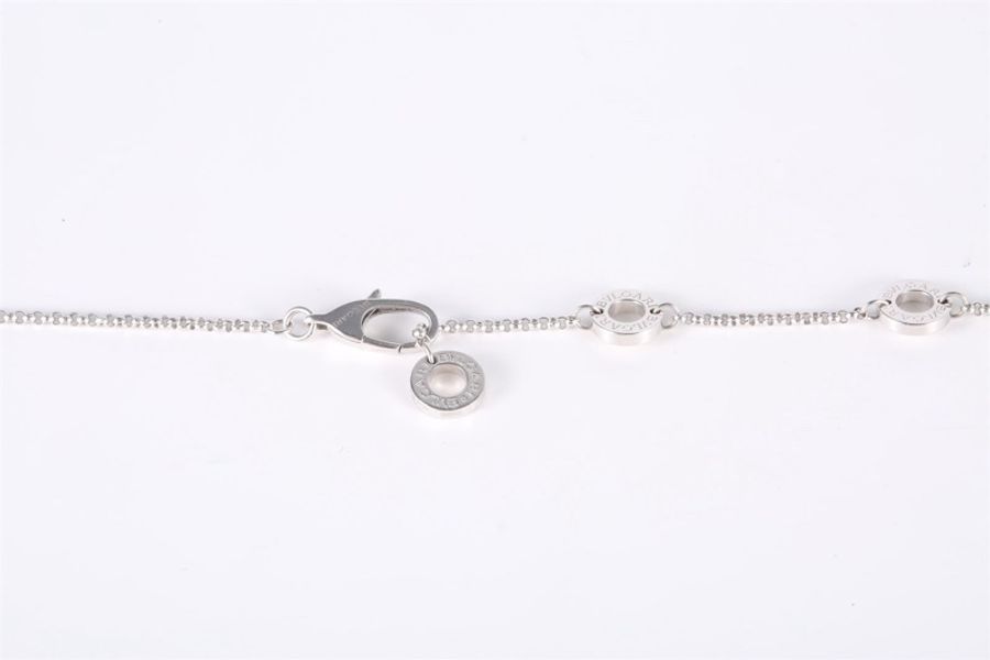 BVLGARI(寶格麗) B.ZERO1 小蠻腰項鏈 滿鑽 18K白金/鑽石 項鏈 白金 鑽石/18K-4
