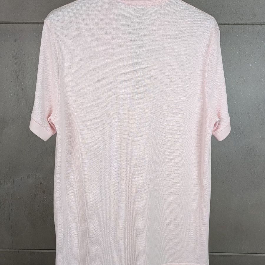 莉亞精品♡Burberry 粉色刺繡polo衫 L-3