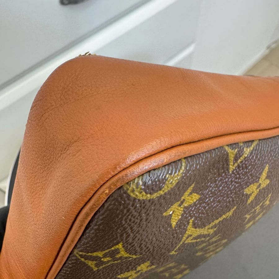【赫蒂國際精品】 Louis Vuitton 路易威登 紅皮老花方形斜背包 vintage-14