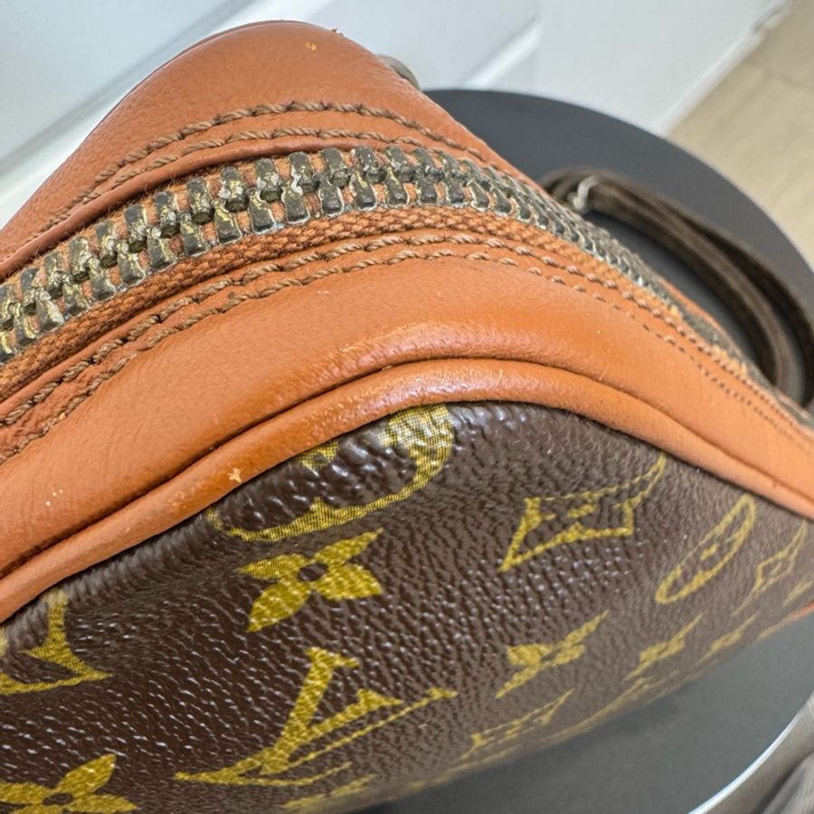 【赫蒂國際精品】 Louis Vuitton 路易威登 紅皮老花方形斜背包 vintage-15