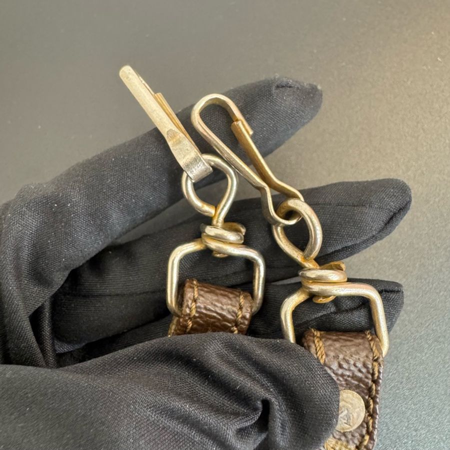 【赫蒂國際精品】 Louis Vuitton 路易威登 紅皮老花方形斜背包 vintage-23