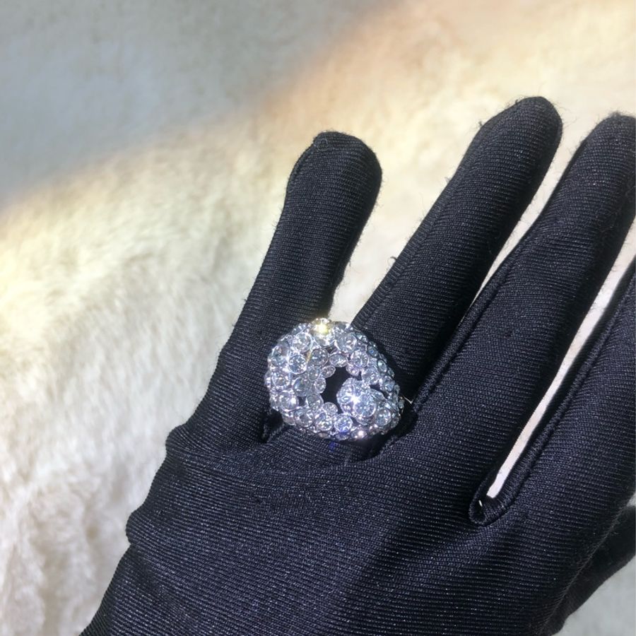 Swarovski 司華洛世奇 銀色水鑽戒指 XB367-9