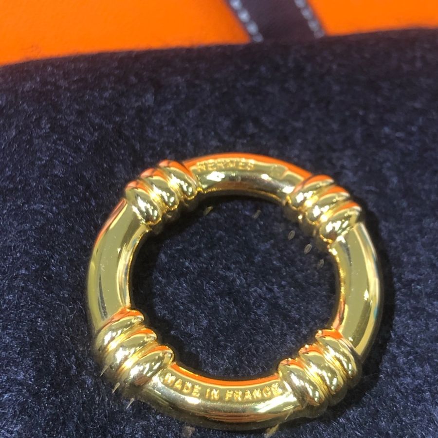 HERMÉS 金色水泡圈絲巾扣 O917-16