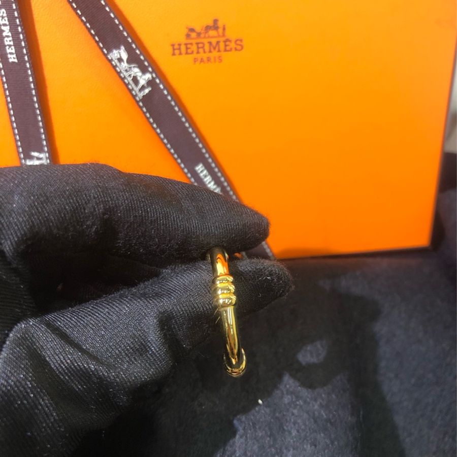 HERMÉS 金色水泡圈絲巾扣 O917-18