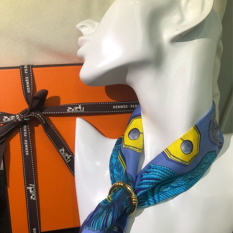 HERMÉS 金色水泡圈絲巾扣 O917-8