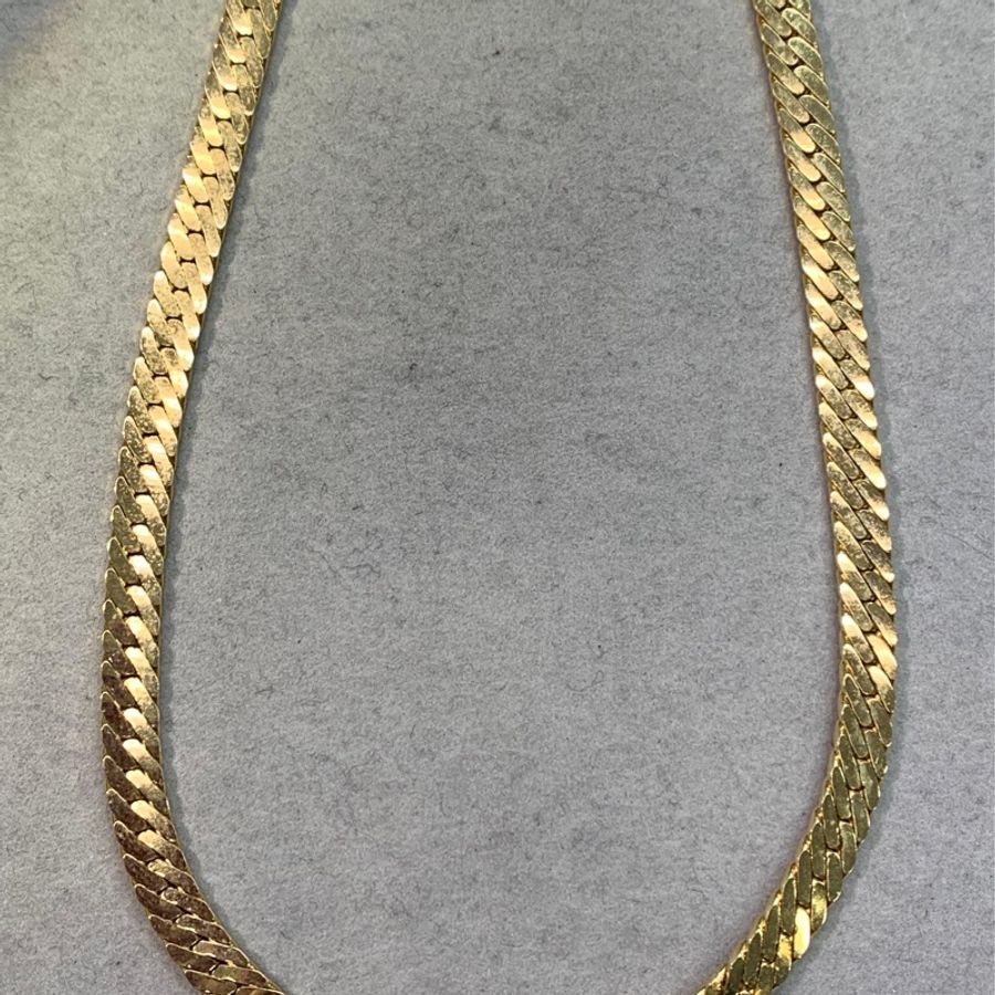Dior 迪奧 金色黑色復古蛇骨項鏈耳夾套裝 X774-14