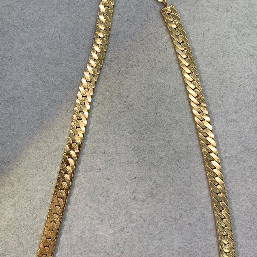 Dior 迪奧 金色黑色復古蛇骨項鏈耳夾套裝 X774-15