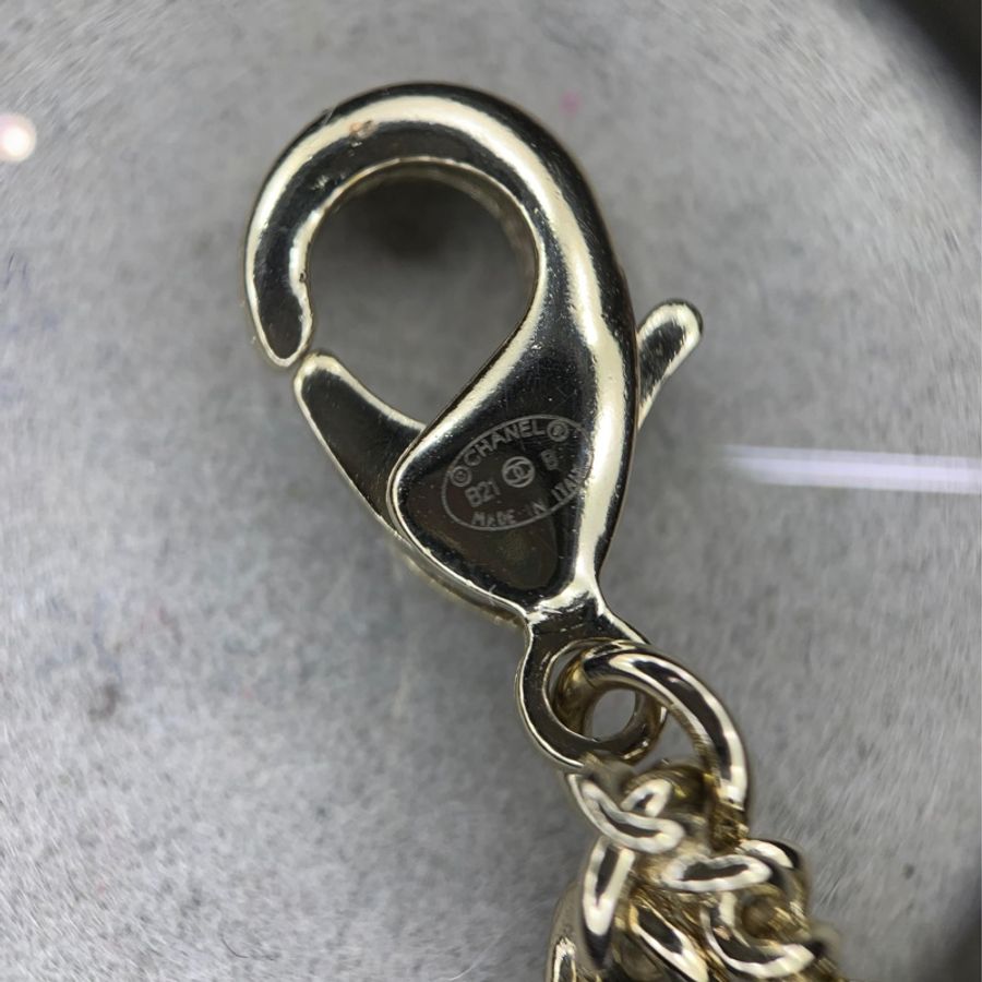 CHANEL 珍珠雙層 皮穿鏈 閃石雙C logo項鏈 X950-11