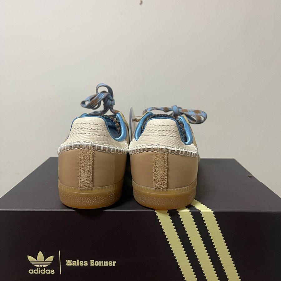 Adidas Originals x Wales Bonner Nylon Samba 聯名款 卡其色/米色/天空藍/焦糖底IH3261-3