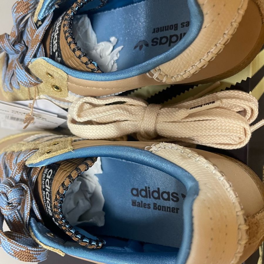 Adidas Originals x Wales Bonner Nylon Samba 聯名款 卡其色/米色/天空藍/焦糖底IH3261-8