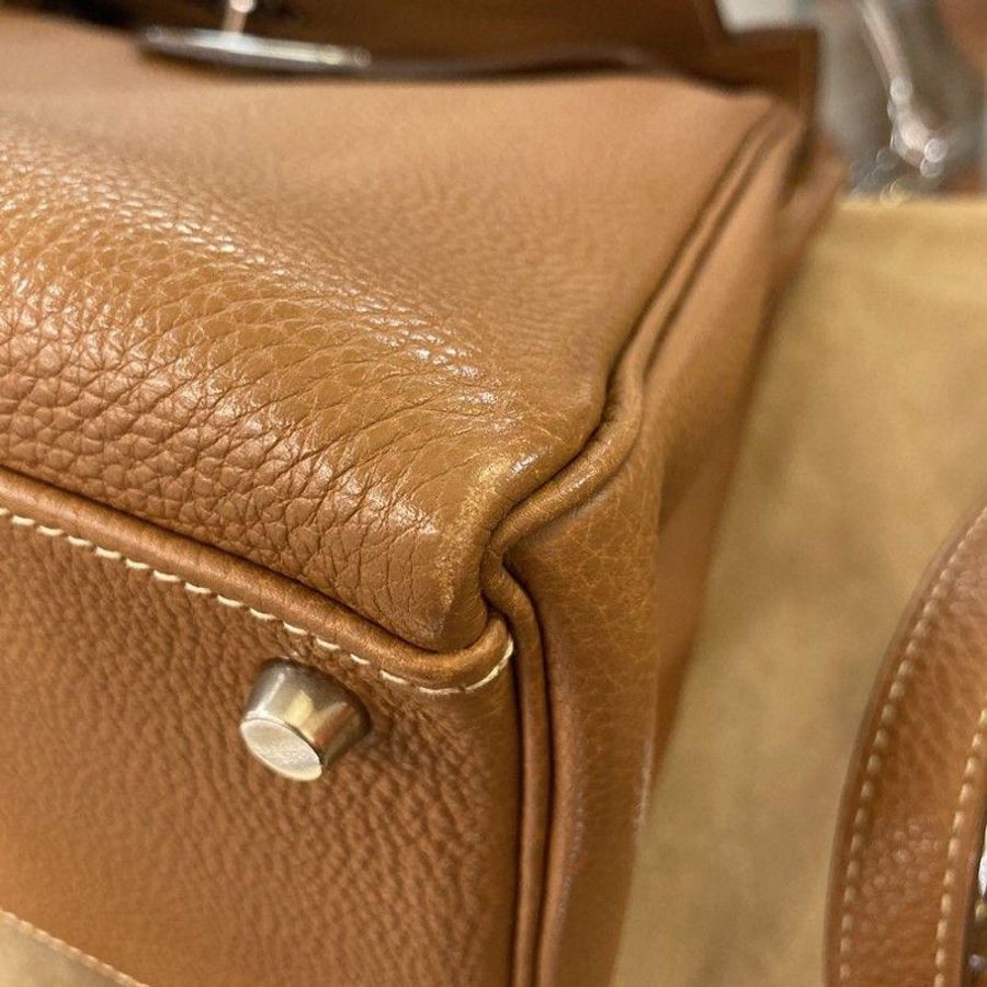 Hermes kelly 32 Togo Stamp Squ H Gold/ Silver-13