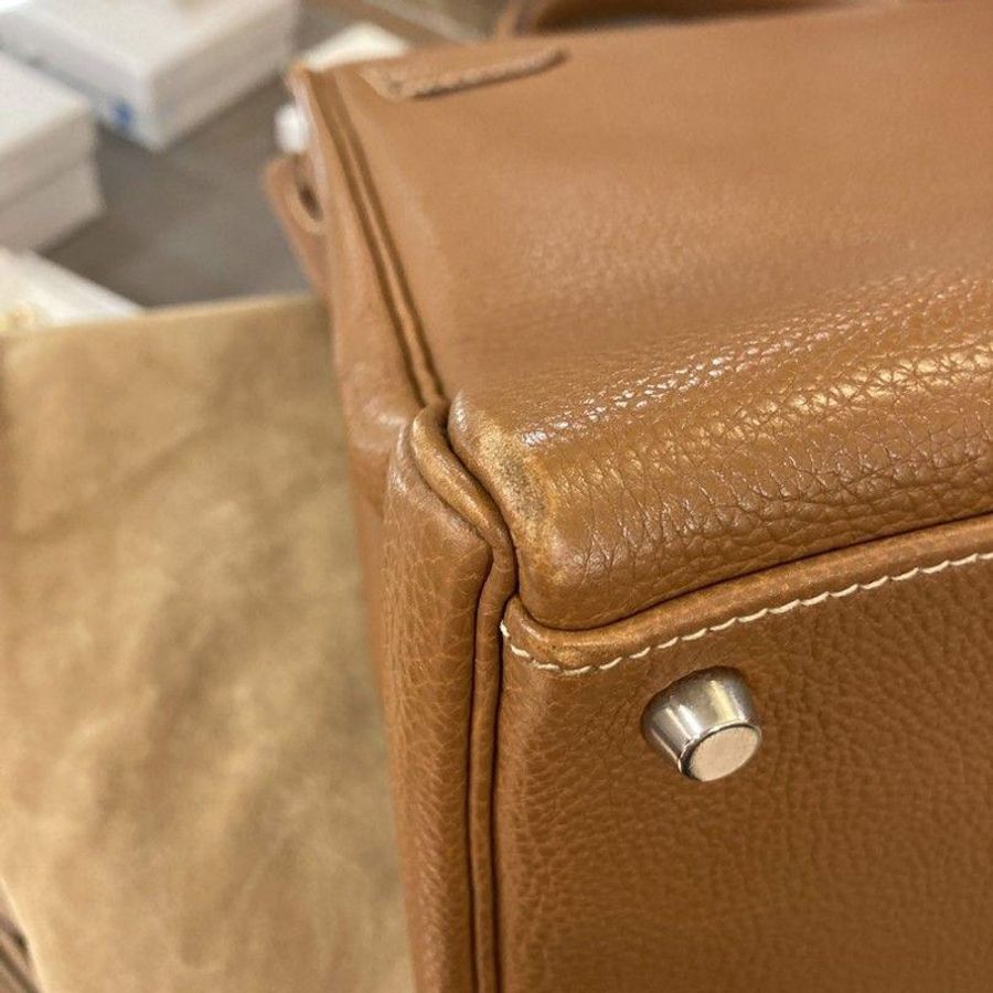 Hermes kelly 32 Togo Stamp Squ H Gold/ Silver-14