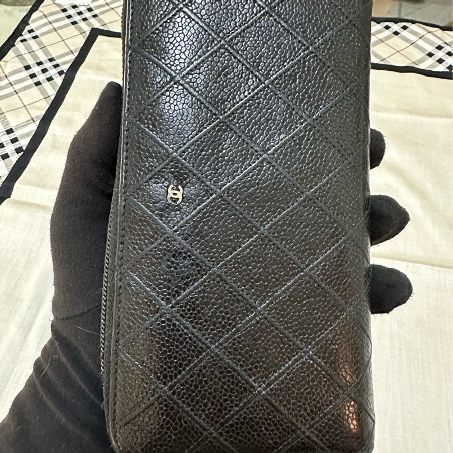 香奈兒 CHANEL 魚子醬牛皮長夾-5