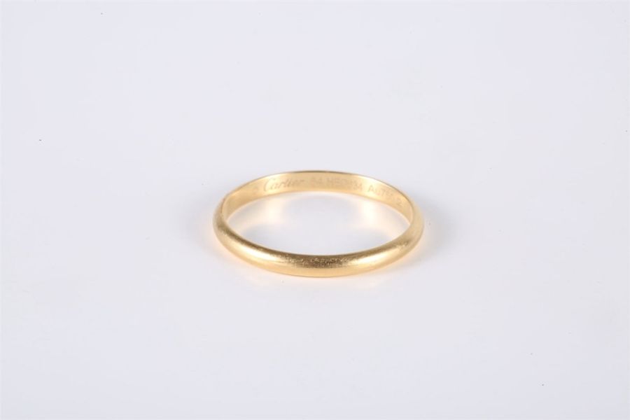 CARTIER(卡地亞) 18K黃金 黃金 素圈戒指 64碼 18K-3