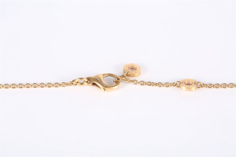 BVLGARI(寶格麗) B.ZERO1 彈簧項鏈 三環扣 18K玫瑰金/黑陶瓷 項鏈 玫瑰金-4